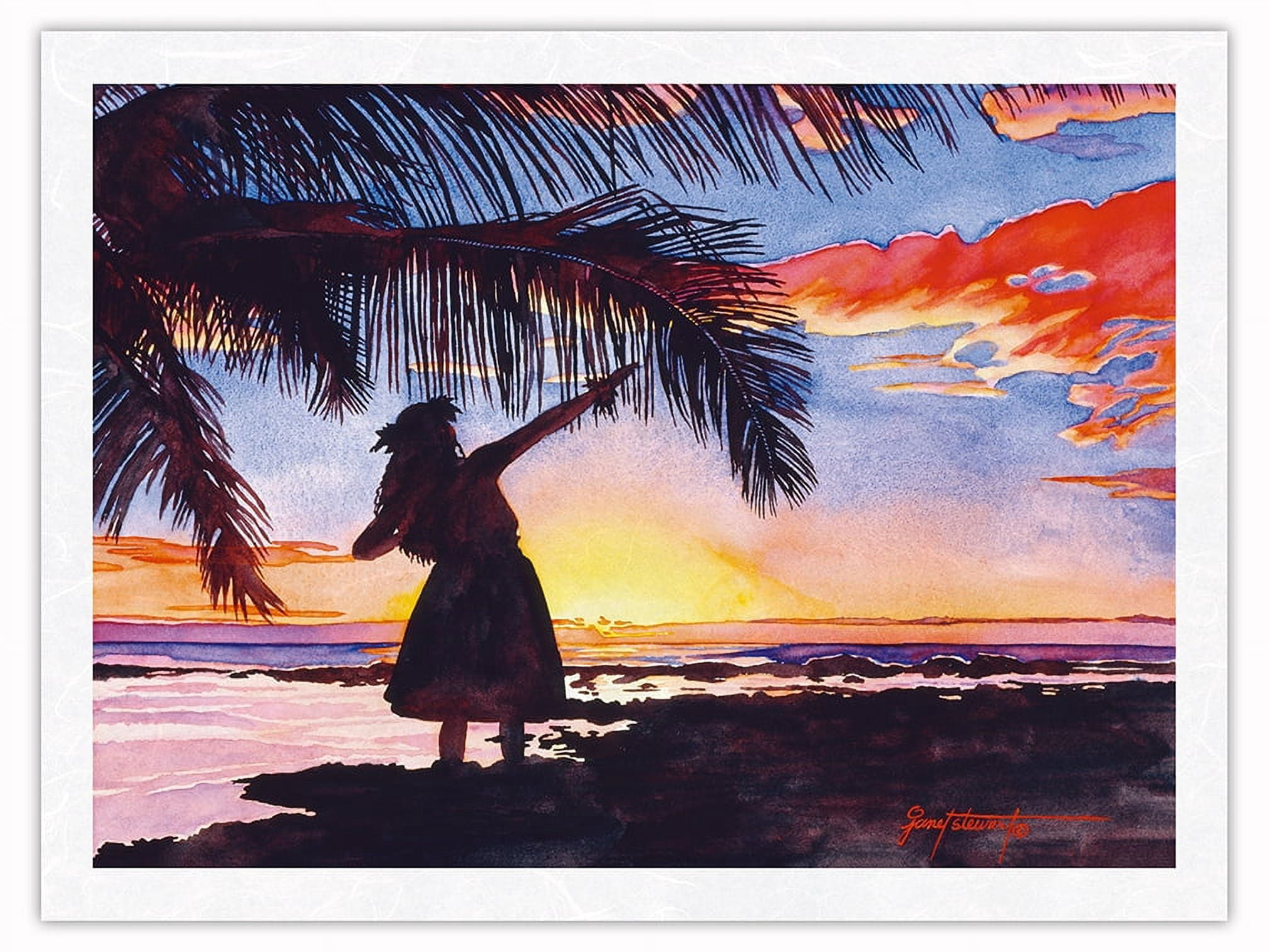 Sunset Glow (Ke Alaula) Hawaiian Hula Dancer From an Original