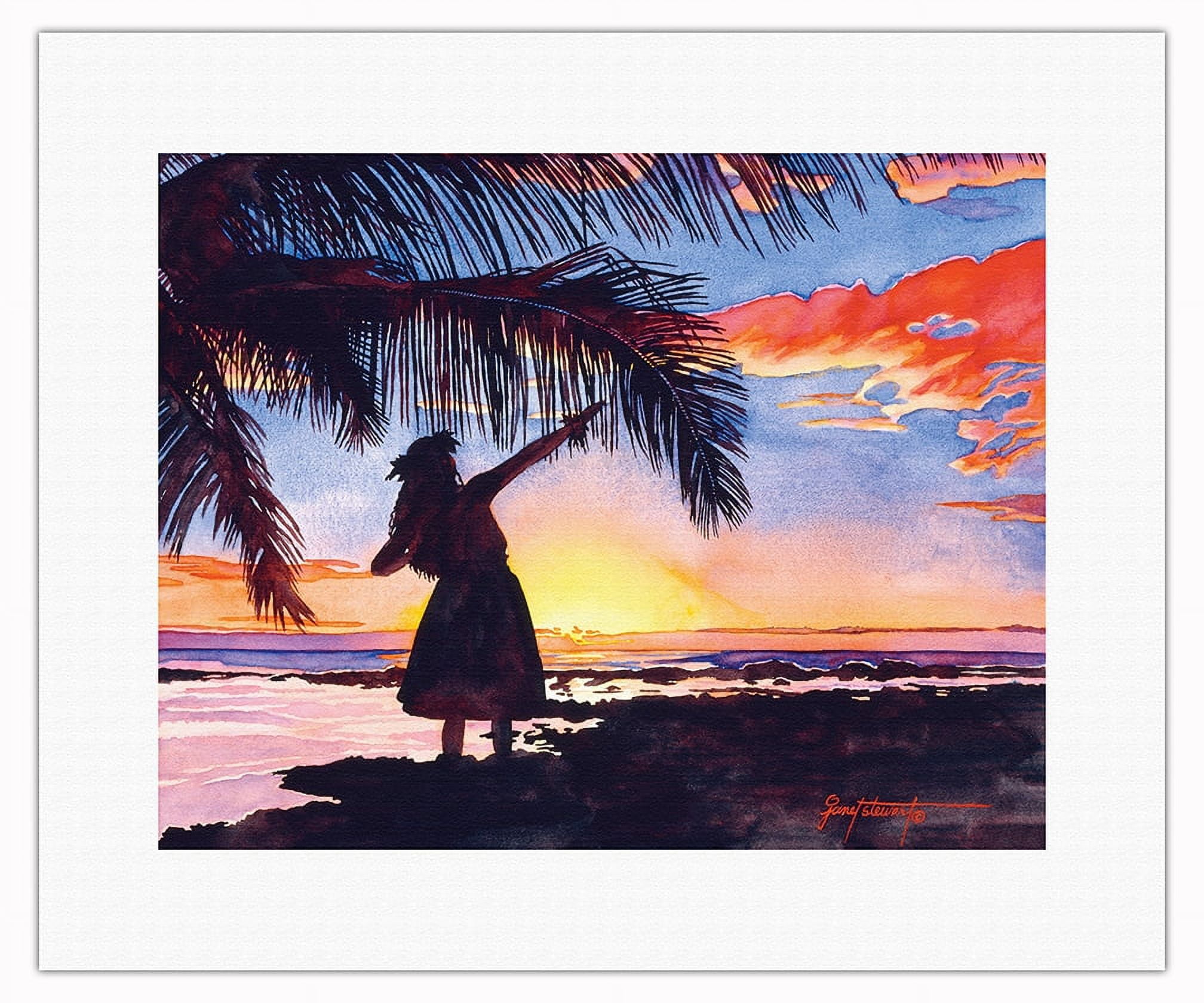 Sunset Glow (Ke Alaula) Hawaiian Hula Dancer From an Original