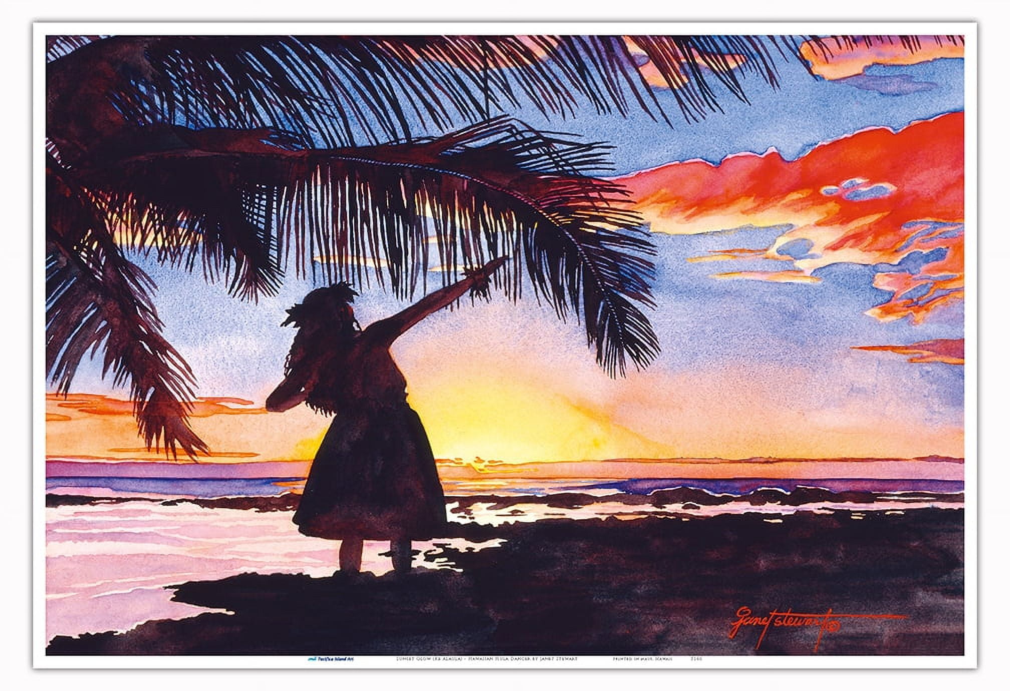 Sunset Glow (Ke Alaula) Hawaiian Hula Dancer From an Original