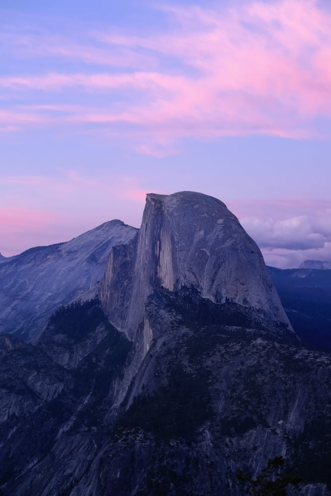 Sunset on Half Dome as seen from Glacier Point Yosemite National Park California United States of America Canvas Art - Gina Bringman Design Pics (12 x 19)