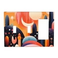 thumbnail image 1 of Sunset Illustration Switch Cover Decorative Wall Plate 3-Gang 2-Toggle 1-Decor Standard Size, 1 of 5