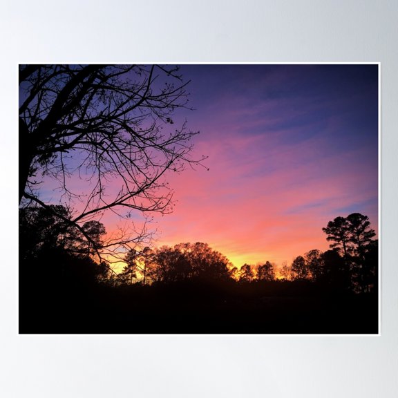 Sunset In Georgia Poster Wall Art, Modern Wall Decor, 8x12 UNFRAMED