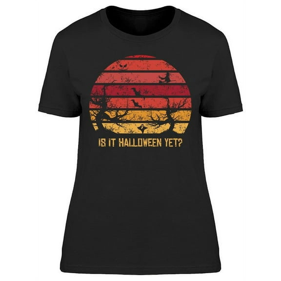 Sunset Is It Halloween Yet Bats Women's T-shirt