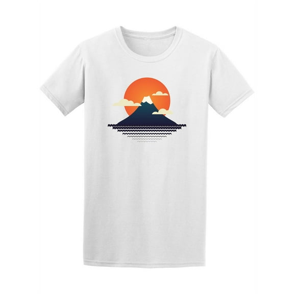 Sunset Island Mountain Graphic T-Shirt - Image by Shutterstock, Male XX-Large