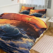 Sunset Jumping Dolphin Bedding Set with Zipper Closure for Girls & Boys