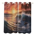 thumbnail image 1 of Sunset Jumping Dolphin Modern Window for Living Room Curtains for Child Bedroom Kitchen Decor Blinds Drapes, 1 of 7