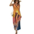 thumbnail image 1 of Sunset Jumping Dolphin Sleeveless Dress Woman Fashion Long Dresses Women's Summer Suit Dress 2025, 1 of 7