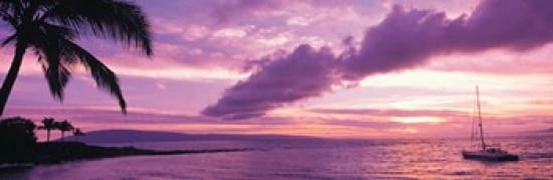 Sunset Kapala Bay Maui HI USA Canvas Art - Panoramic Images (18 x 6)