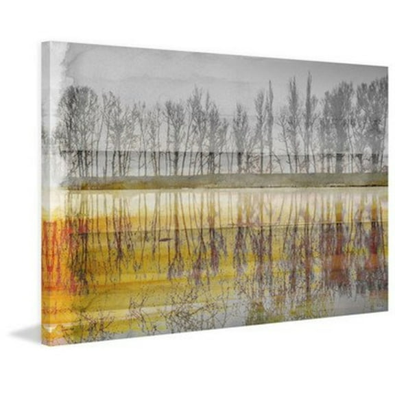 Sunset Lake by Parvez Taj Painting Print on Wrapped Canvas