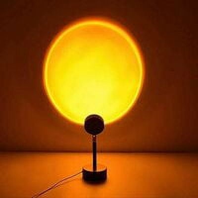 Sunset Lamp 360 Rotation Romantic Sunset Projection Lamp 4 Color Changing LED Projector, Bedrooms Sunset Projection - U Charging
