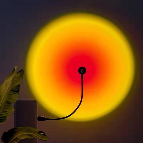 Sunset Lamp, LED Projection Night Light 360 Degree Rotation Romantic Rainbow Light USB Charging for Photography, Selfie, Party, Bedroom Decor (280mm)