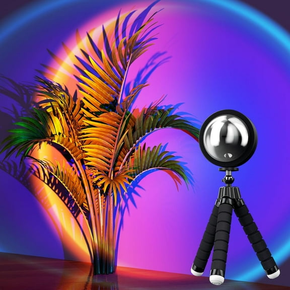 Sunset Lamp Projection Led Lights with APP, 16 Colors Night Light 360° Rotation Rainbow Lights 4 Modes Setting for Photography/Selfie/Party/Home/Living Room/Bedroom Decor, Gifts for Women.