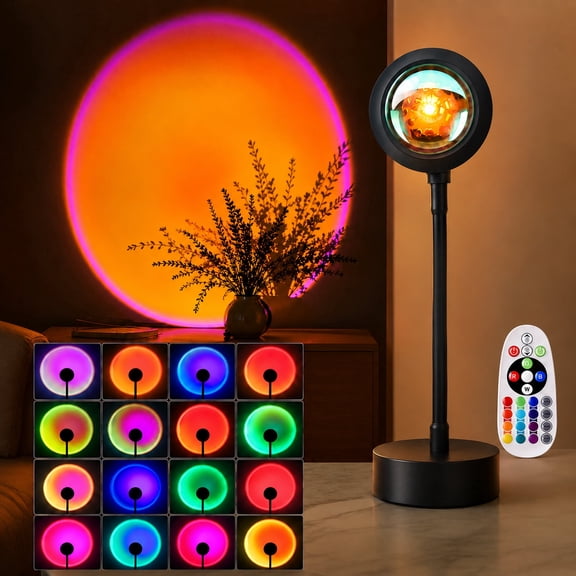 Sunset Lamp Projection, Sunset Night Light Rainbow Projector 180 | Photography, Decorative, Party Decor