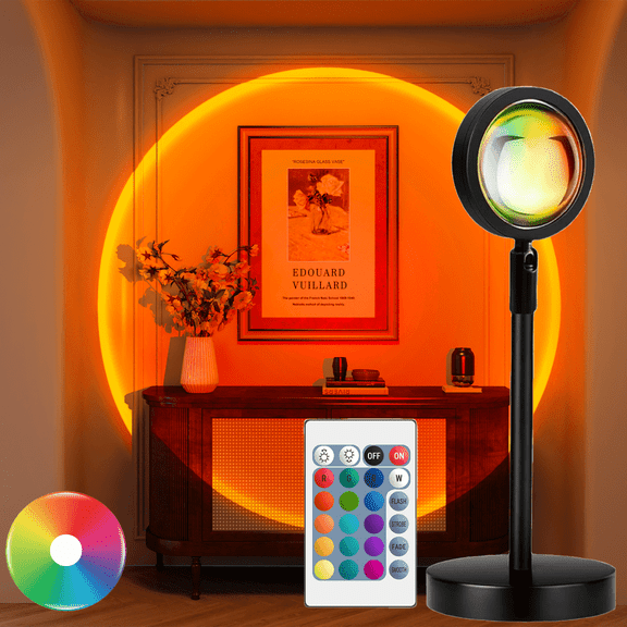 Sunset Lamp Projector LED Lights Night Light Sunlight Sunrise Room Decor RGB Lights for Bedroom Ambient Lighting Living Room Gifts for Women Dorm Party Birthday