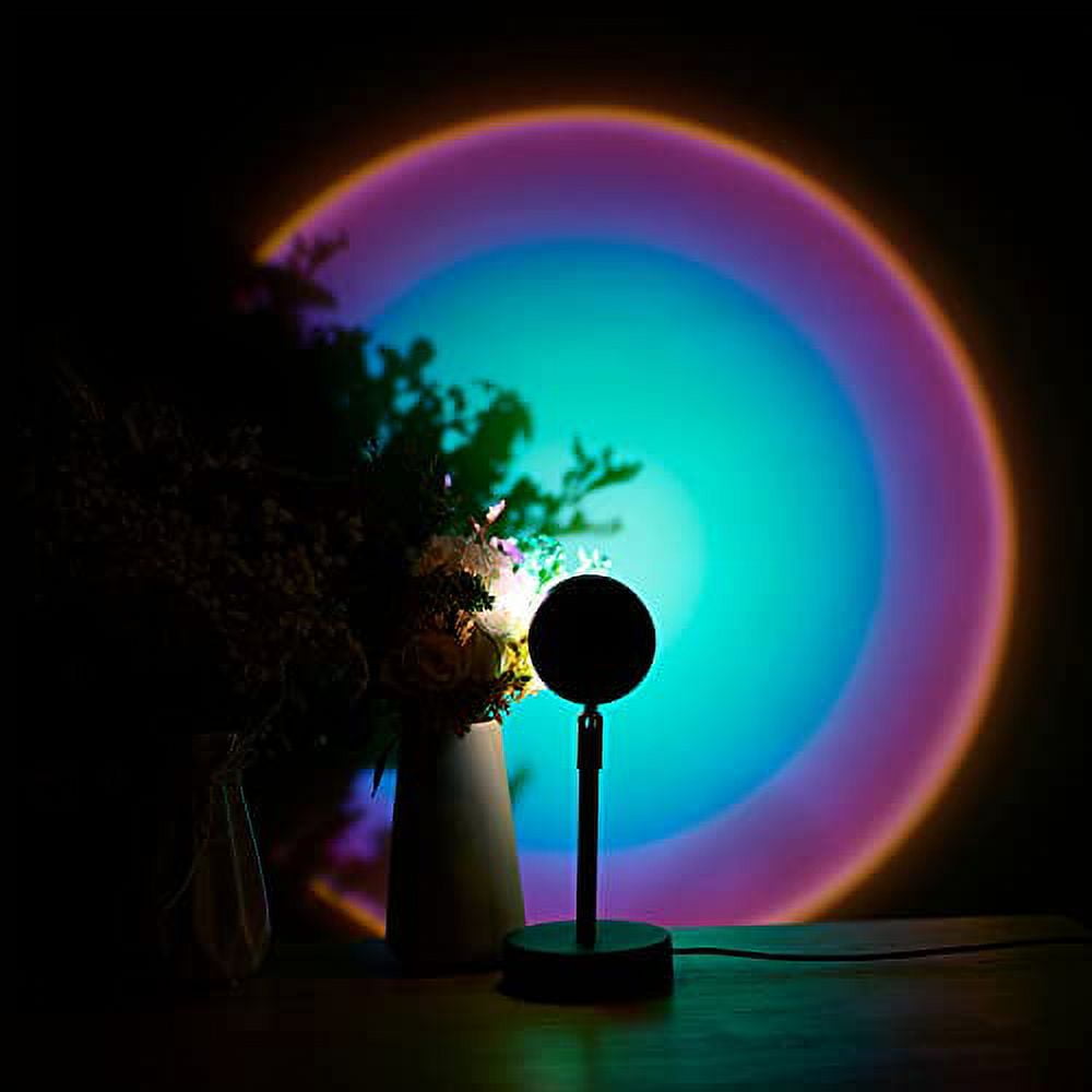 Sunset Lamp, Projector Rainbow Light 180 Degree Rotation Projection Led  Night Light for Photography/Selfie/Home/Living Room/Bedroom Decor, USB  Charging (Rainbow) 