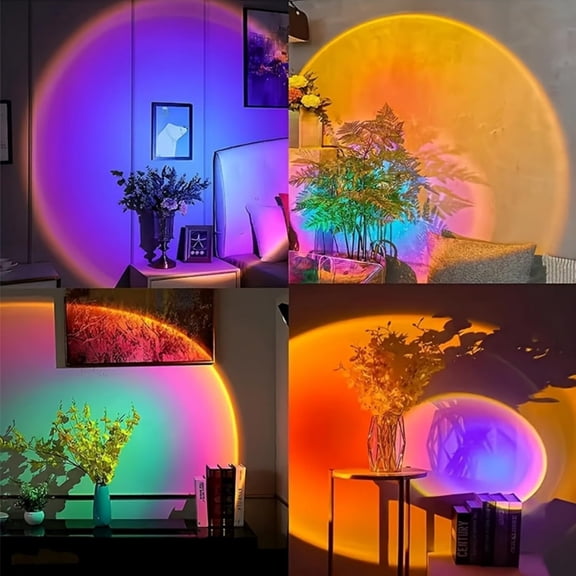 Sunset Lamp Projector, Rainbow Projection Led Lights with Remote, 16 Colors Multicolor Changing LED Night Light, Sunlight Light for Photography Selfie Party, Home Bedroom Decor Xmas Gifts Women