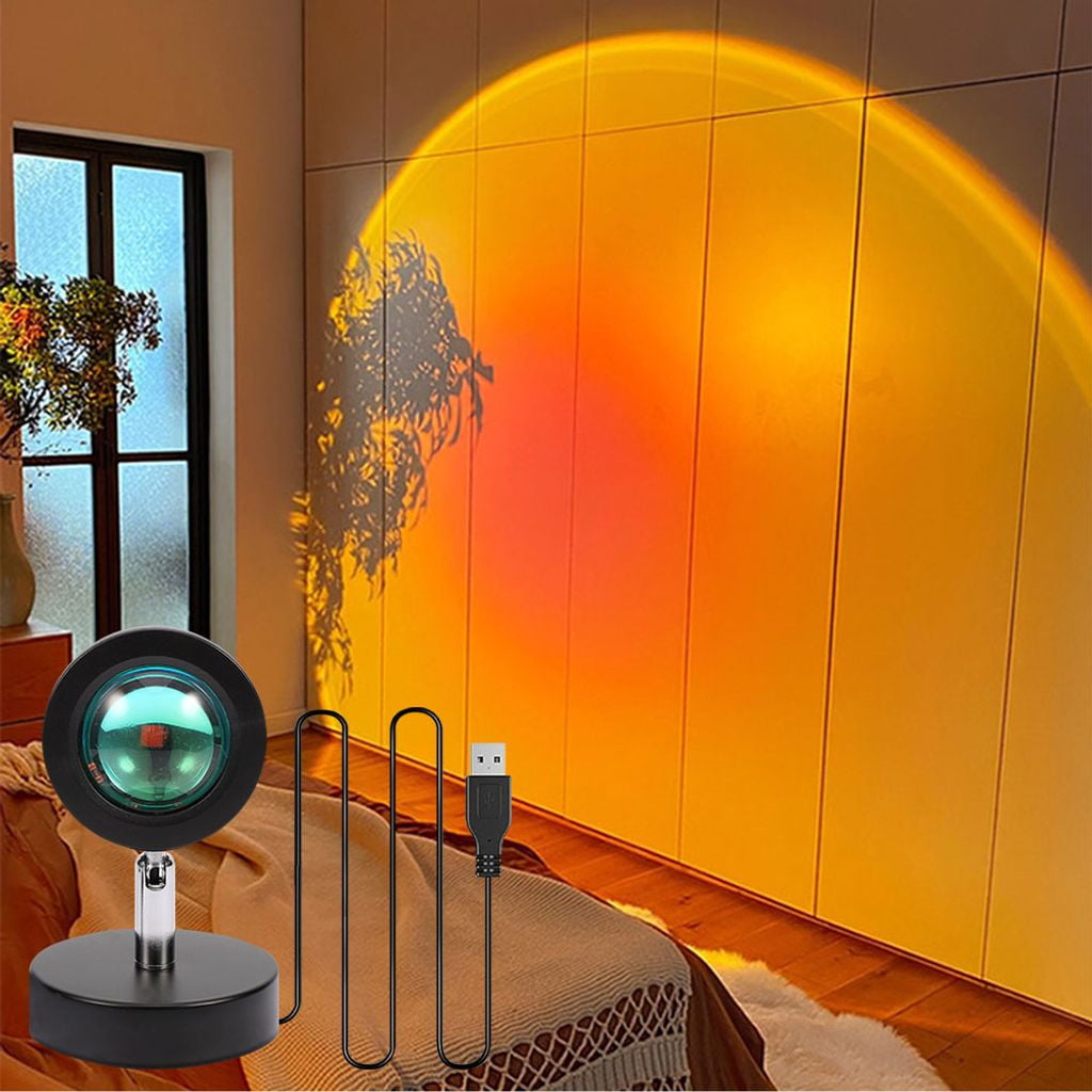 Sunset Lamp USB LED Sunset Projector Lamp Atmosphere Lamp Night Light for Bedroom Living Room Party Decoration