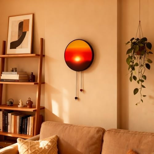 Sunset Lamp Wall Light, Sun-Tracking Ambient Lighting with Manual Sunset Mode | Modern Warm Mood Lighting for Funky Home & Office Decor$$Tools & Hardware Other