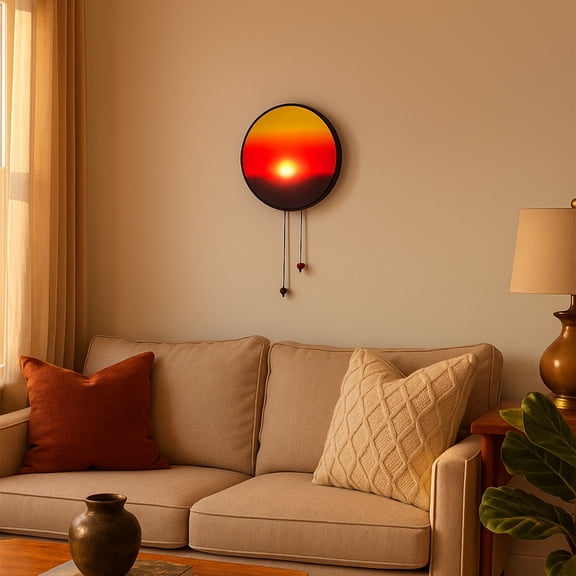 Sunset Lamp Wall Light, Sun-Tracking Ambient Lighting with Manual Sunset Mode | Modern Warm Mood Lighting for Funky Home & Office Decor
