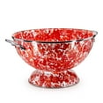 thumbnail image 1 of Golden Rabbit Sunset Swirl Enamelware Colander, 1 of 3
