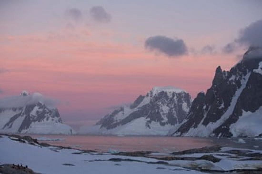 Sunset Light on Lemaire Channel Antarctic Peninsula Canvas Art - Hugh Rose DanitaDelimont (34 x 23)