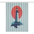thumbnail image 1 of Sunset Lighthouse Shower Curtain for Bathroom Bath Curtain Polyester Fabric Waterproof Bathroom Curtain with 12 Hooks, 1 of 7