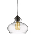 thumbnail image 1 of Sunset Lighting 1LT-60W MB Citrine Clear Glass Pendant F3711-31, 1 of 3