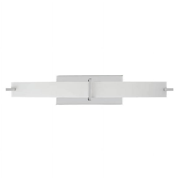 Sunset Lighting 25.63-in 1-Light Bright Polished Chrome LED Transitional Vanity Light Bar F8624-15-1