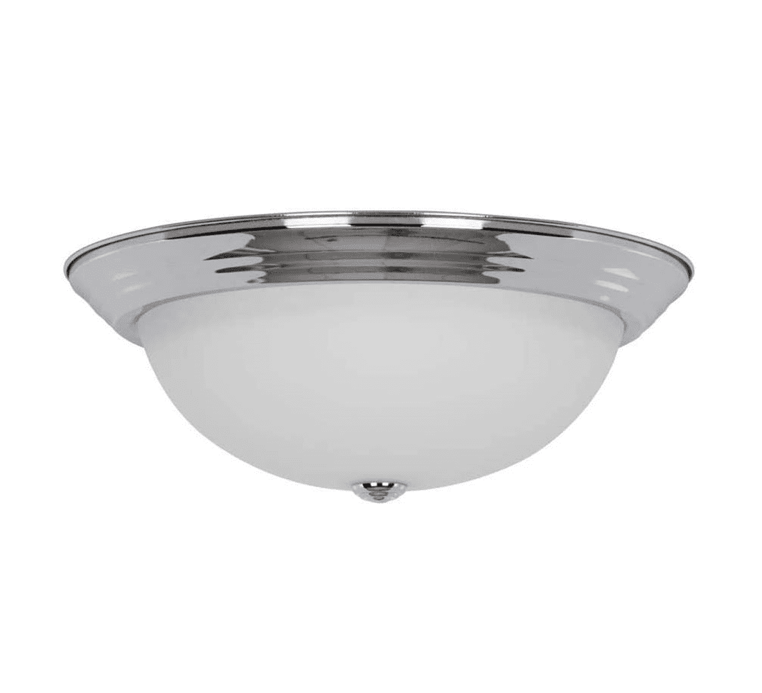 Polished Chrome Dome Glass Flush Mount Light