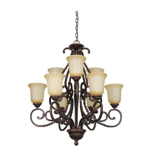 Fleur De Lis Living Patmos 9-Light Shaded Chandelier