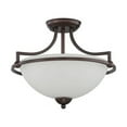 thumbnail image 1 of Sunset Lighting F16096 Preston 3 Light 20-1/2" Wide Semi-Flush Bowl Ceiling Fixture -, 1 of 2