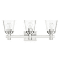 thumbnail image 1 of Sunset Lighting - F24103-80 - Riella 3Lt Mb Vanity With Clear Seeded Glass Bright Satin Nickel, 1 of 1