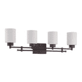 thumbnail image 1 of Sunset Lighting F3154-64 Ledbury Four Light Vanity, Opal Etched Glass Dimmable with Provincial Bronze, 1 of 1