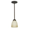 thumbnail image 1 of F5254-26-Sunset Lighting-Provano - One Light Mini-Pendant   Tique Finish with Buttercup Glass, 1 of 2