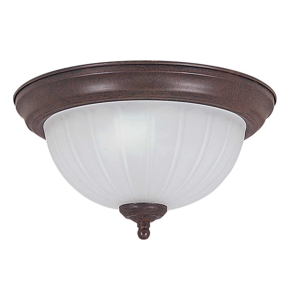 Sunset Lighting F7100 2 Light 120 Watt 12" Wide Flush Mount Ceiling Fixture - Bronze