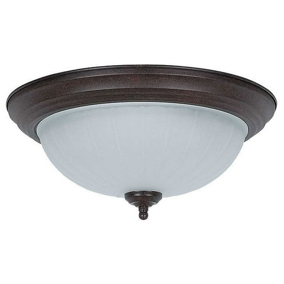 Sunset Lighting F7118 2 Light 15" Wide Flush Mount Bowl Ceiling Fixture - Bronze