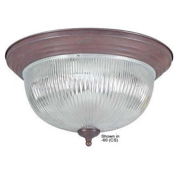 Sunset Lighting F7508 3 Light 180 Watt 16" Wide Flush Mount Ceiling Fixture - Nickel