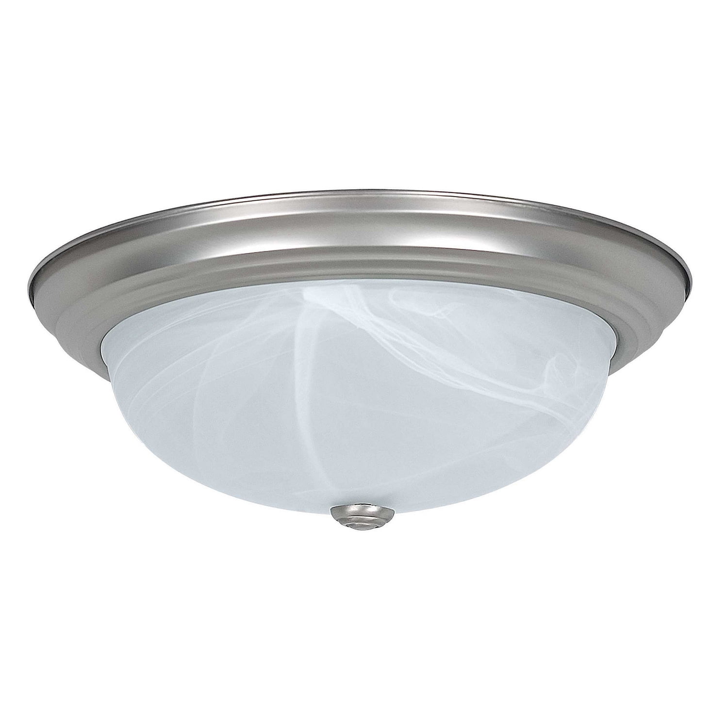 Sunset Lighting F7634-53 Flush Mount with Faux Alabaster Glass, Satin  Nickel Finish - Walmart.com, image size:1500x1500