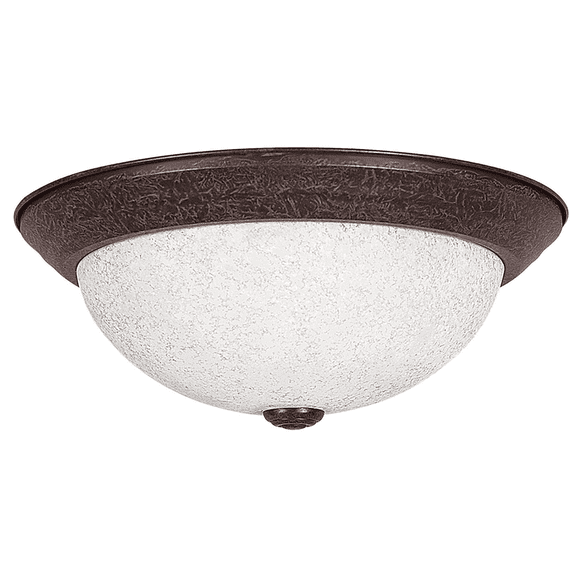 Sunset Lighting F7664-62 Flush Mount with Turismo Glass, Rubbed Bronze Finish