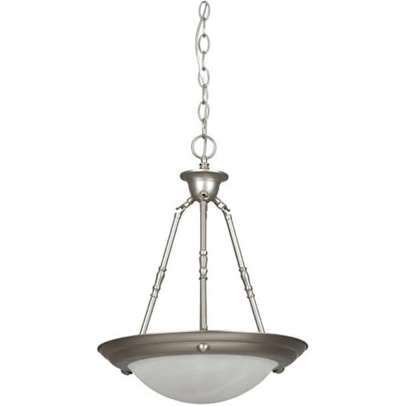 Sunset Lighting F7676-53 Pendant with Faux Alabaster Glass, Satin Nickel Finish$$Tools & Hardware Other