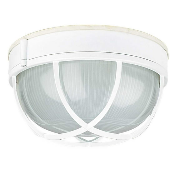 Sunset Lighting F7987 1 Light Outdoor Cast Aluminum 10" Wide Flush Mount Ceiling Fixture -