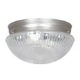 thumbnail image 1 of Sunset Lighting - Two Light Convertible Flush Mount   Satin Nickel Finish with, 1 of 4