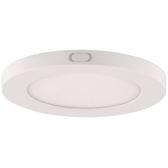 Sunset Lighting F8204-30 LED Surface Mounted Round Panel Light - Frosted PC, Dimmable - with White Finish
