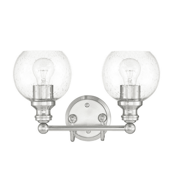 Sunset Lighting Oriana 2Lt Mb Vanity With Clear Seeded Glass F29012-80