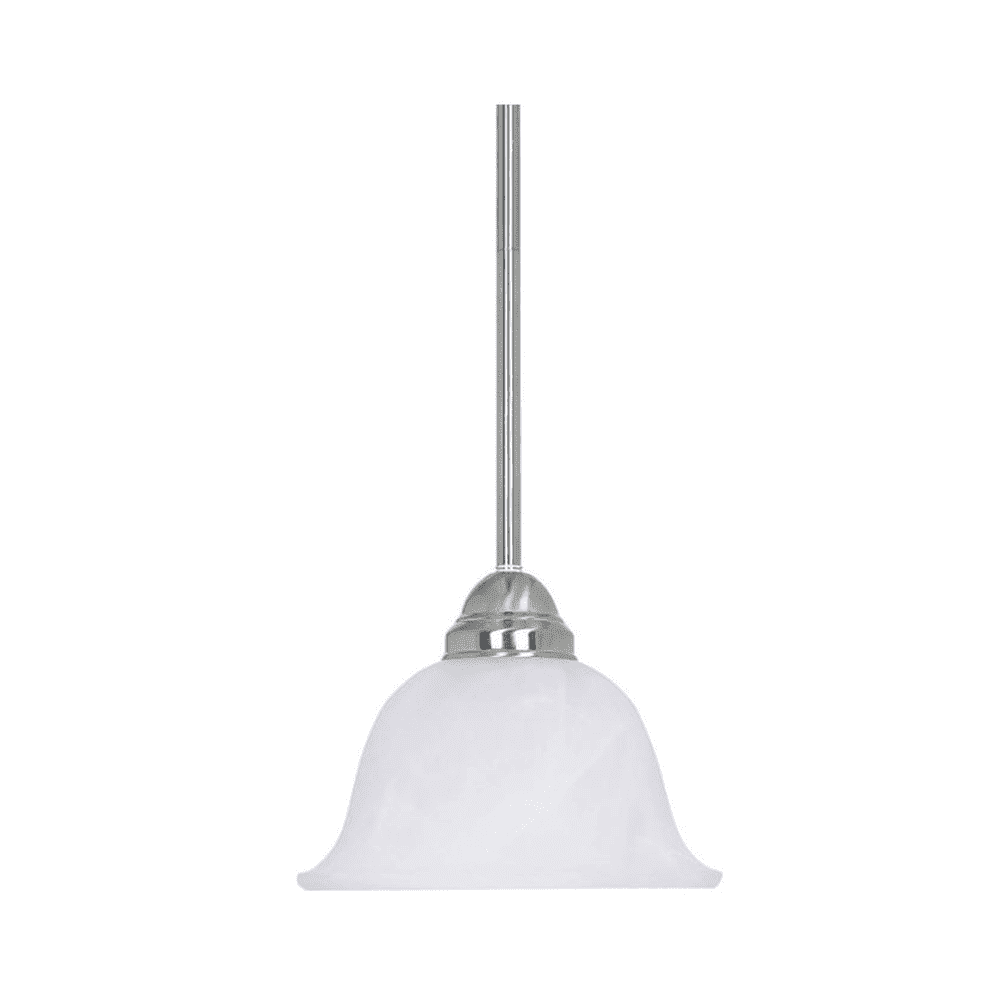 Sunset Lighting TF1018-53 Pendant with Frosted White Shades, Satin Nickel Finish