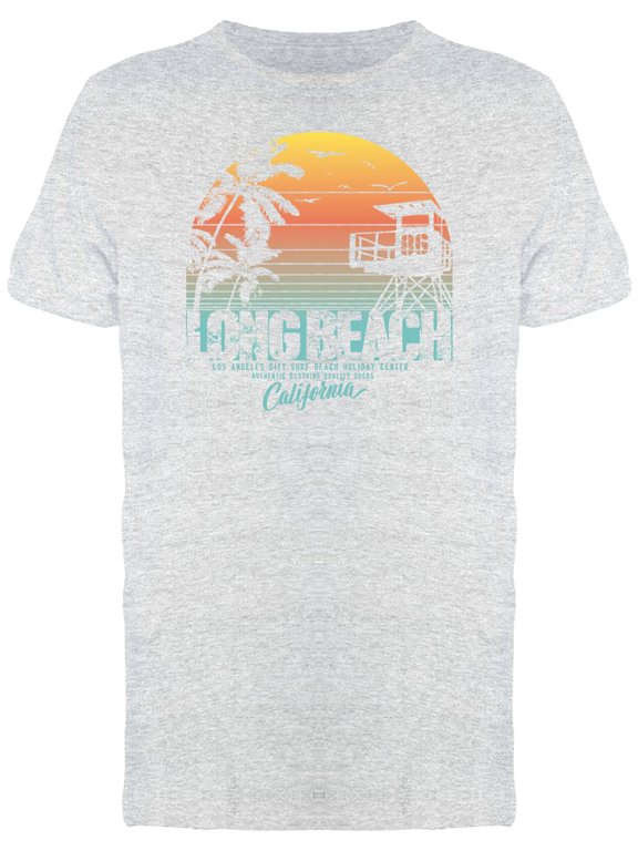 Sunset Long Beach California Tee Men's -Image by Shutterstock