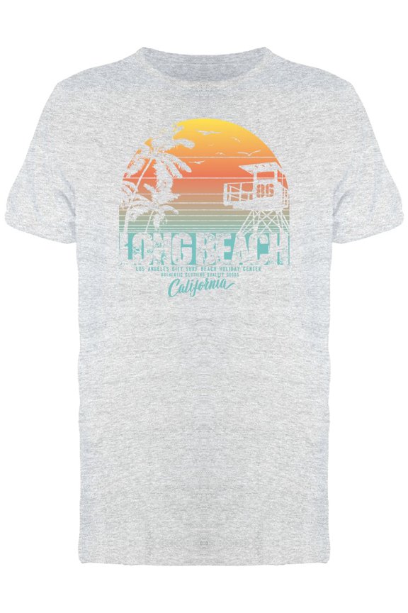 Sunset Long Beach California Tee Men's -Image by Shutterstock