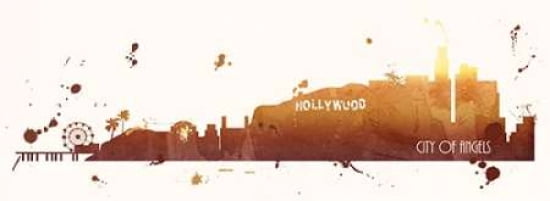 Sunset Los Angeles Canvas Art - Anna Quach (10 x 20)