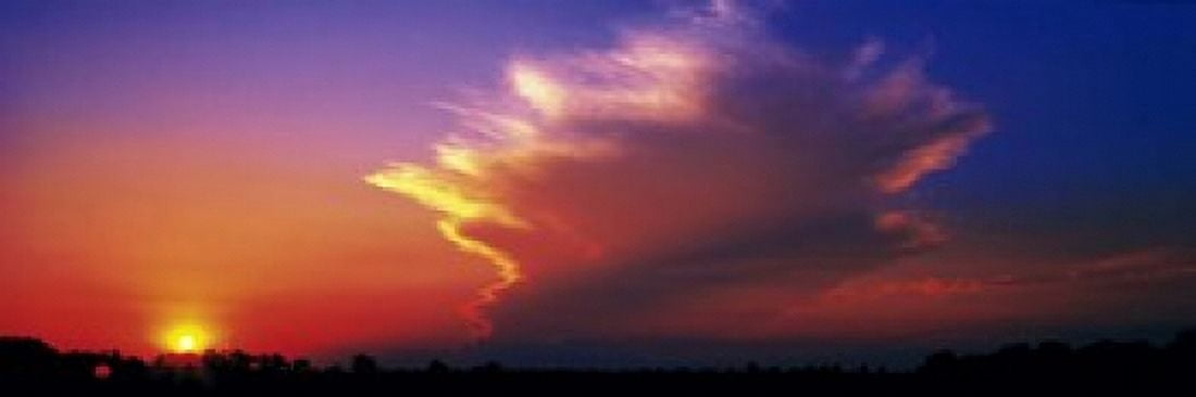 Sunset Marion Co IL USA Canvas Art - Panoramic Images (18 x 6)