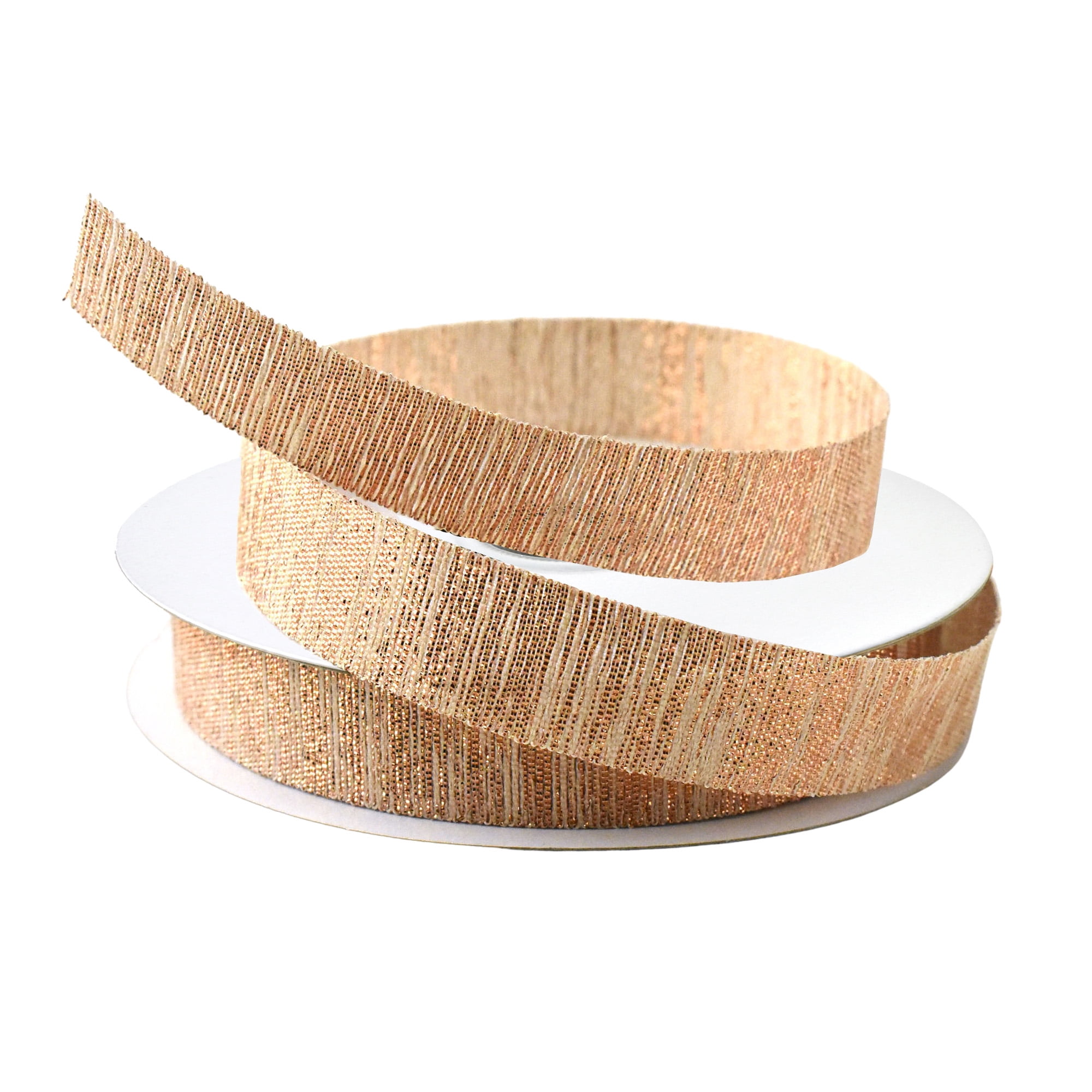 Sunset Metallic Gold Weave Ribbon, 5/8-inch, 10-yard, Ivory - Walmart.com